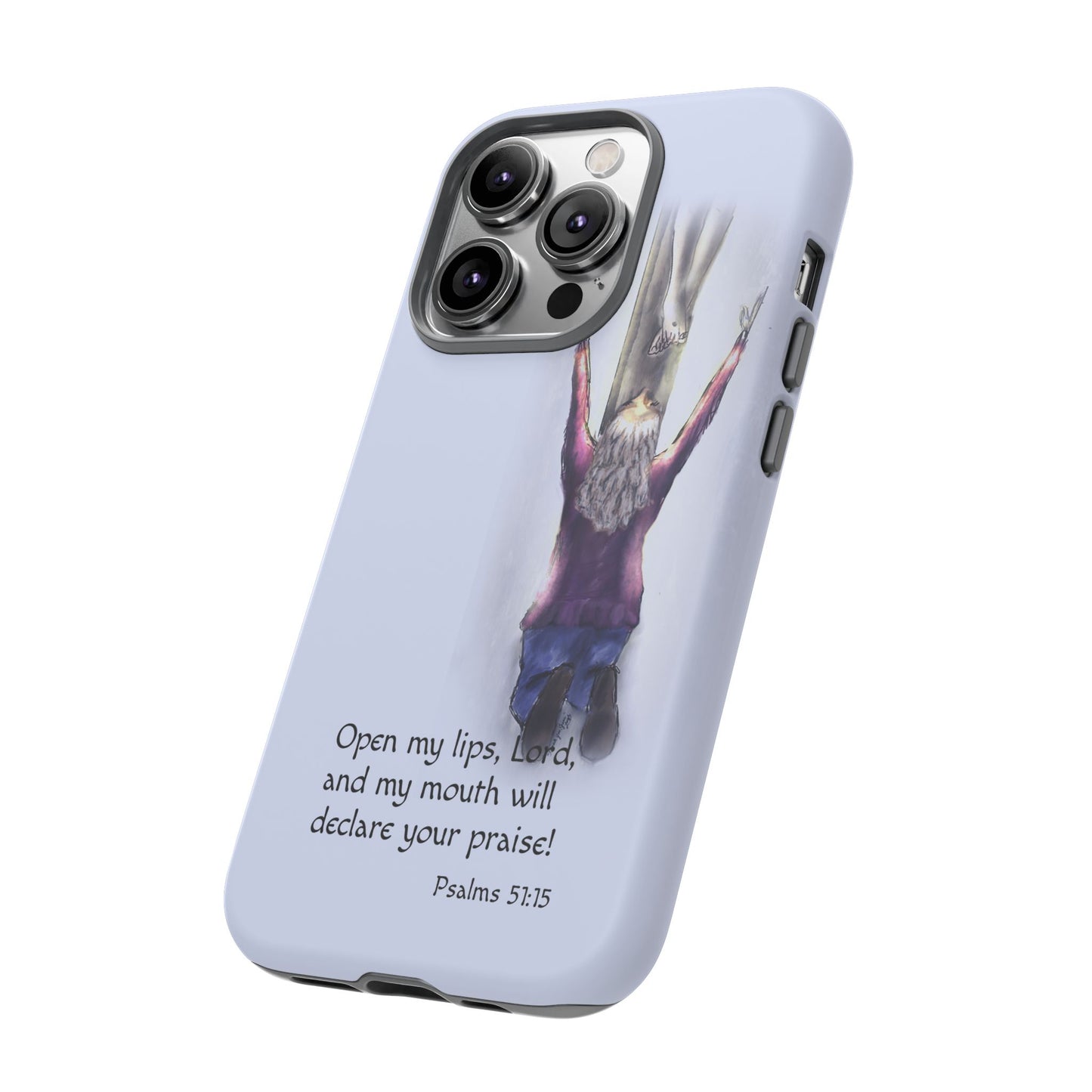Only You, Jesus - Phone Case with Inspirational Design - Open My Lips, Lord, Christian Gift for Young Adults, Thoughtful Christian Decor, Scripture Phone Case