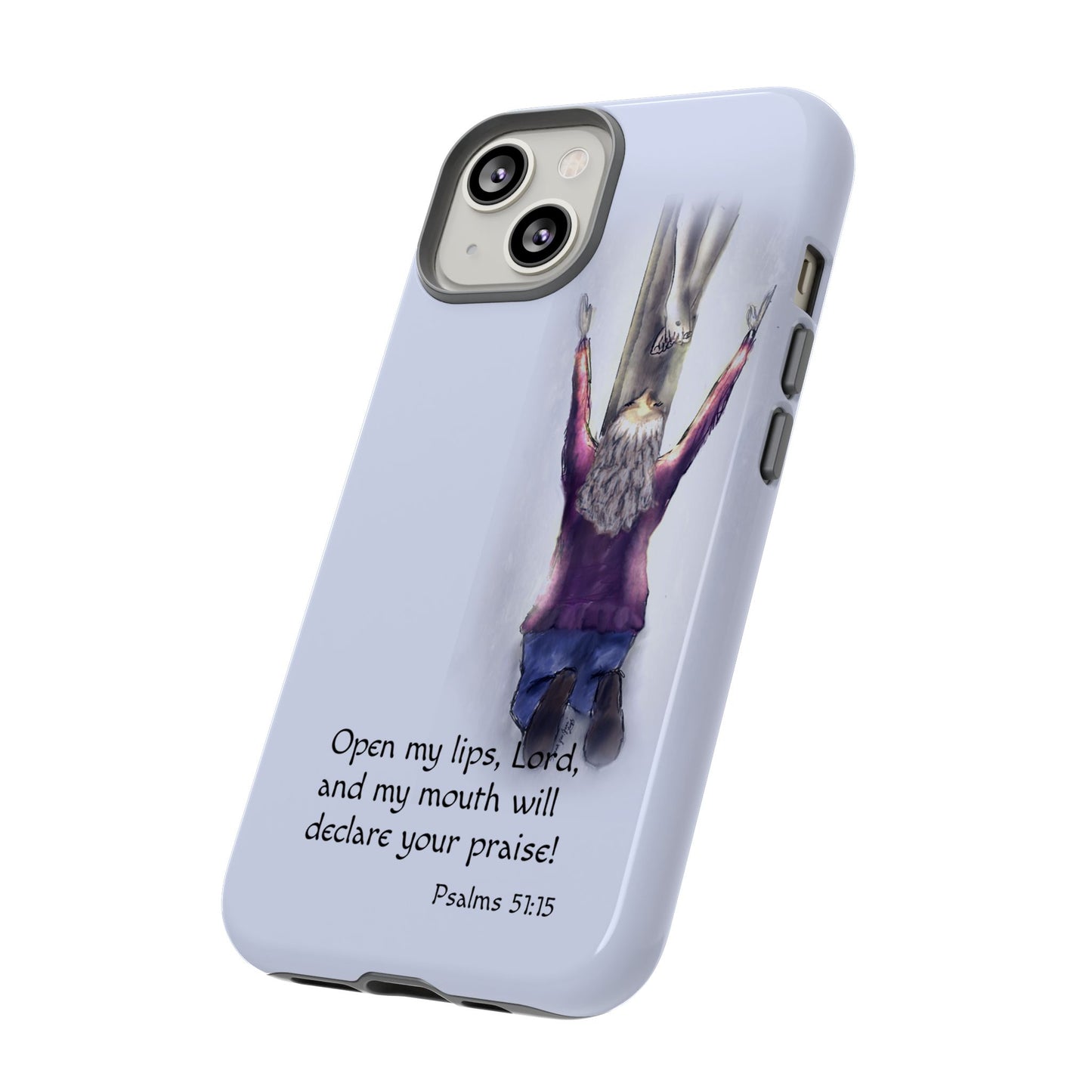 Only You, Jesus - Phone Case with Inspirational Design - Open My Lips, Lord, Christian Gift for Young Adults, Thoughtful Christian Decor, Scripture Phone Case