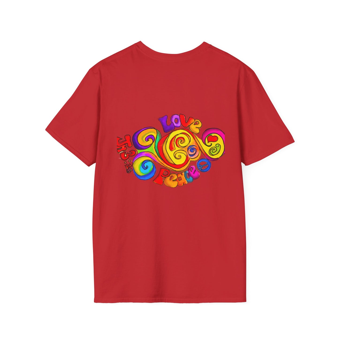 Groovy Love & Peace Unisex Softstyle T-Shirt